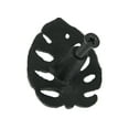 thumbnail image 3 of Zeckos Black Cast Iron Monstera Leaf Kitchen Drawer Pulls Set of 6, 3 of 5