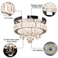 thumbnail image 7 of FRIXCHUR 11.8" Modern Crystal Chandelier Raindrop LED Flush Mount Chandeliers Light Fixture for Dining Room Bedroom Living Room Hallway (White Light/Neutral Light/Warm Light), 7 of 7