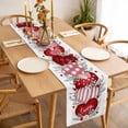 thumbnail image 3 of Love Heart Valentines Table Runner - 60 Inch Long Eucalyptus Botanical Red Pink Cotton and Linen Blended Dress Scarves Farmhouse Table Runner for Kitchen Dining, Coffee Table, 13" x 60", 3 of 8
