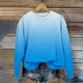 thumbnail image 2 of Lmnyox Long Sleeve Shirts for Girls Crew Neck Gradient Casual T Shirt Kids Spring Summer Loose Tees Blouses, 2 of 6