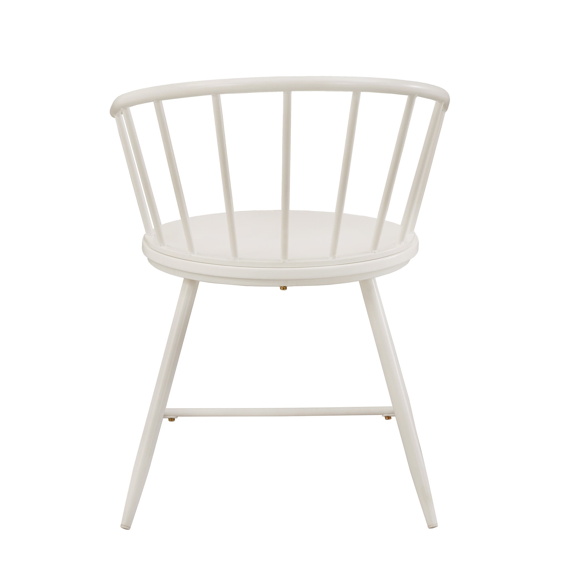 Weston Home Lydford Slope Low Back Windsor Metal Side Chairs, Set of 2, White