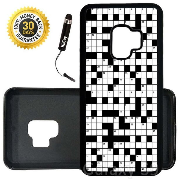 Custom Galaxy S9 Case (Crossword Puzzle Pattern) EdgetoEdge Rubber
