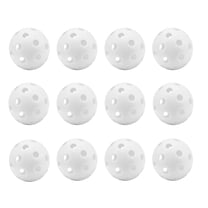 GSE Games & Sports Expert 12-Pack of Airflow Plastic Hollow Training Balls. Regular Size Practice Golf Balls for Home, Backyards, Indoor Simulators and Golf Range Practice, Training Aids - White