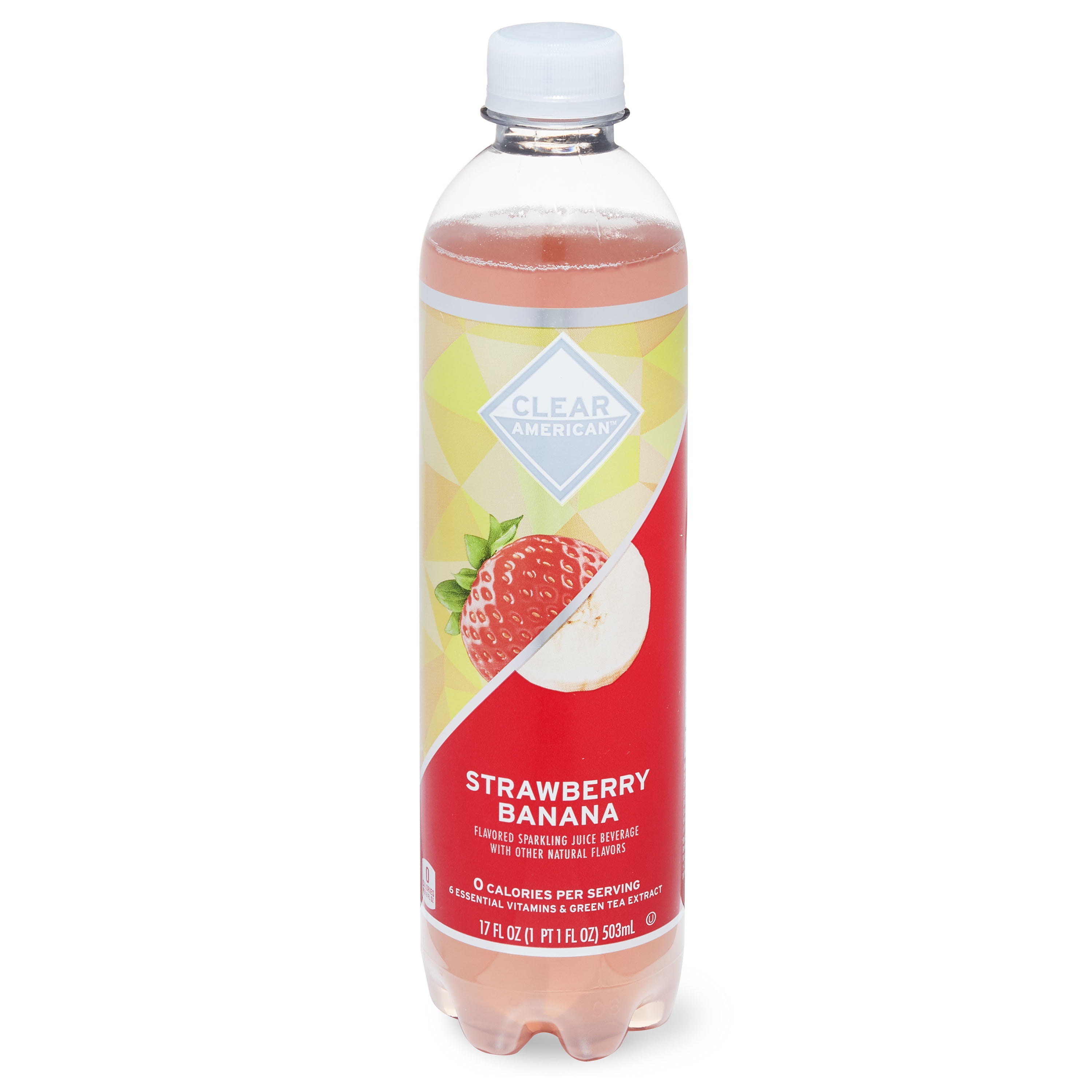 Clear American Strawberry Banana Sparkling Juice Beverage, 17 fl oz