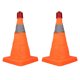thumbnail image 1 of CONOS de CARRETERA, CONOS DE TRÁFICO IMPERMEBLES CON LAS TIRAS REGALTOS DE NARANJA RESTENTES A LA INTempERIE 2 SET PLEGABLE PARA SITIOS DE CONSTRUCCIÓN, 1 of 7