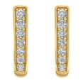 thumbnail image 2 of 1/2 Carat Diamond Open Hoop Earrings in 14K Yellow Gold (SI1-SI2 Clarity), 2 of 3