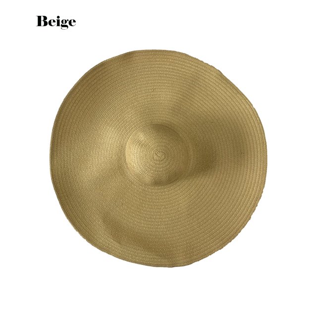Sombrero de sol costero grande para mujer al aire libre, sombreros de paja con protección solar, sombrero de playa plegable Wmkox8yii jkg5784