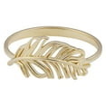 thumbnail image 2 of KoolJewelry 14k Yellow Gold Feather Ring (size 6), 2 of 4