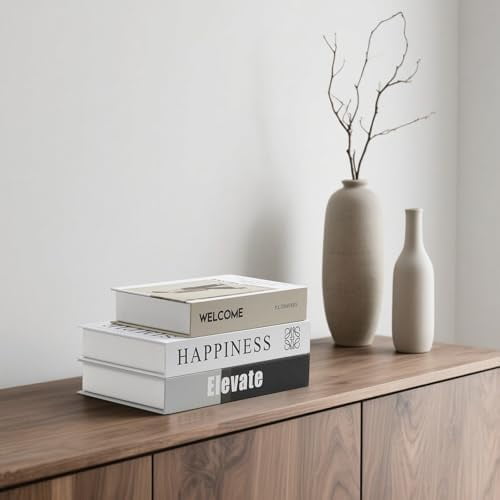 3-Piece Decorative Faux Book Set With Hidden Storage - New York, London, Paris Themes For Bookshelf
