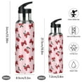 thumbnail image 2 of Yayeee 20oz Insulated Water Bottle Double Wall Stainless Steel with Flip Straw Lid, Red Cherry Pattern, 2 of 7