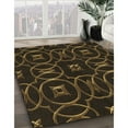 thumbnail image 3 of Ahgly Tapis d'Intérieur Lavable en Machine Carré Transitionnel Rouge Brun, 8 Pieds Carré, 3 of 7