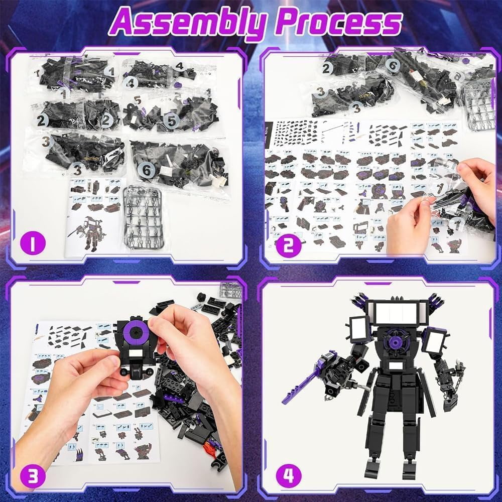 NAYIHOOP Skibidi Toilet Upgraded Titan TV Man Building Sets for Boy Adults Compatible with Lego