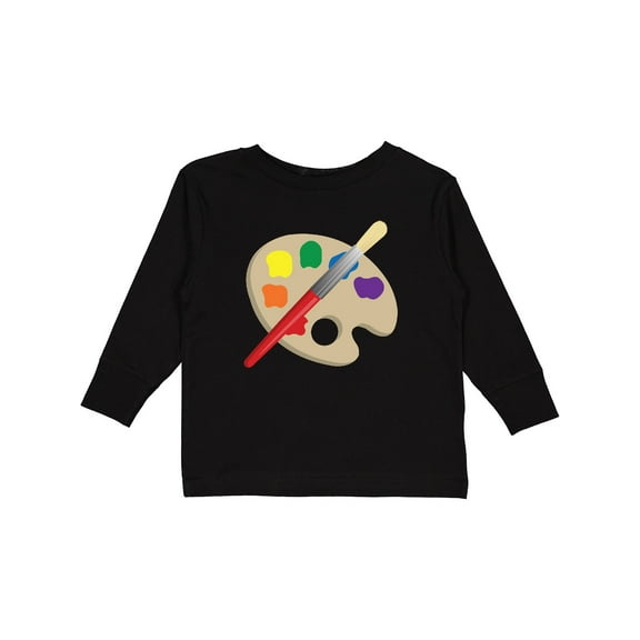 Inktastic Artist Palette and Brush Boys or Girls Long Sleeve Toddler T-Shirt