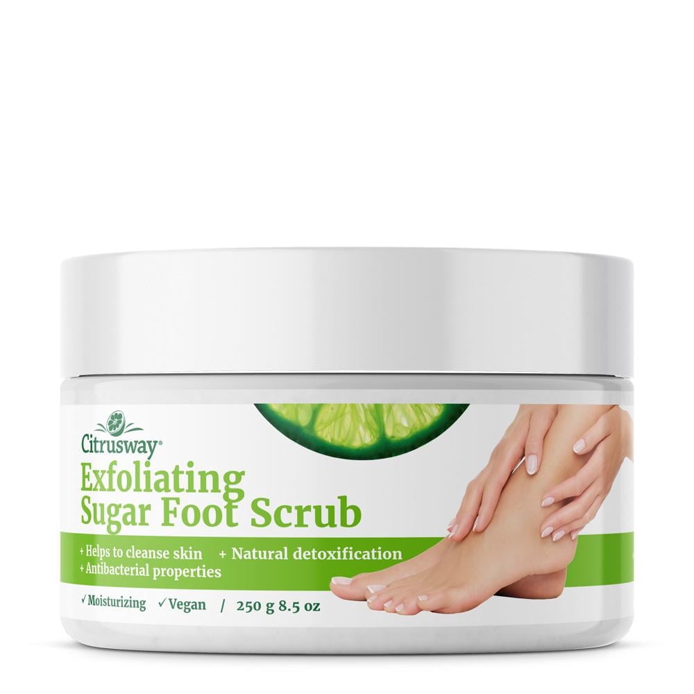 (3 pack) Citrusway Exfoliating Foot Sugar Scrub 250 g/8 oz