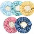 thumbnail image 1 of Satin Bonnet Sleep Bonnet Cap - Extra Large Double Layer Reversible Adjustable Satin Cap for Sleeping Hair Silk Bonnet, 1 of 6
