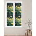 thumbnail image 2 of Window Privacy Film Spring Floral Stained Glass Window Film Decorative Sun Block Window Cover Modern Oil Painting Yellow Botanical Green Window Clings Static Adhesive Sticker for Bathroom 17.7"x78.7", 2 of 7