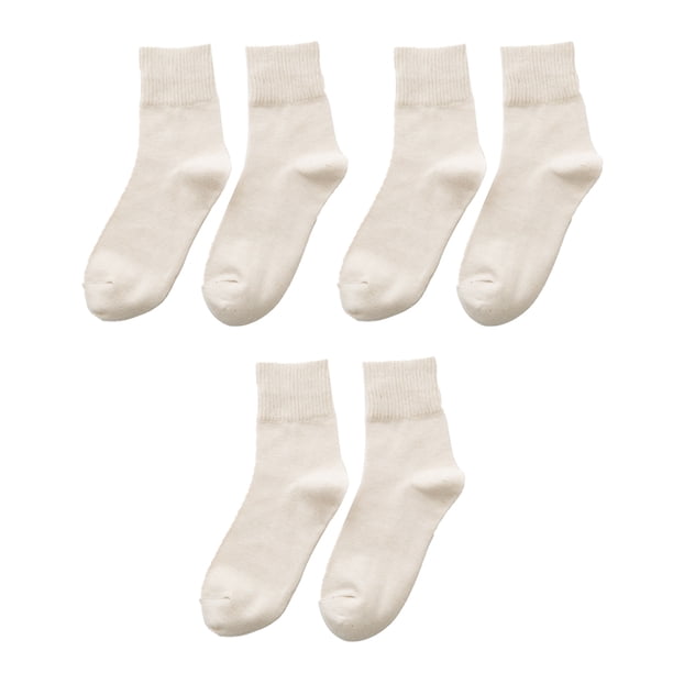 Calcetines tobilleros Medias lisas Calentador de piernas color sólido Calcetín largo universal Sonducket Beige