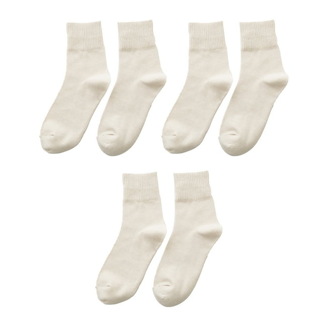Calcetines tobilleros Medias lisas Calentador de piernas color sólido Calcetín largo universal Sonducket Beige