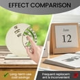 thumbnail image 6 of OIUR Wooden Rotating Circular Perpetual Calendar Manual Rotatable Disc Calendar Desk Decor for Home Office School, 6 of 6
