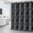 thumbnail image 1 of TopOne Shower Curtain Black Circle Pattern Waterproof Mildew-proof Thickened Partition Curtain For Bathroom, 1 of 8