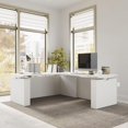 thumbnail image 3 of Stratus 72W x 78D L Shaped Standing Desk in White - Engineered Wood, 3 of 8