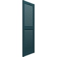 thumbnail image 3 of Ekena Millwork 12"W x 39"H Lifetime Vinyl, Standard Cathedral Top Center Mullion, Open Louver Shutters, w/Installation Shutter-Lok's & Matching Screws (Per Pair), Midnight Blue, 3 of 6
