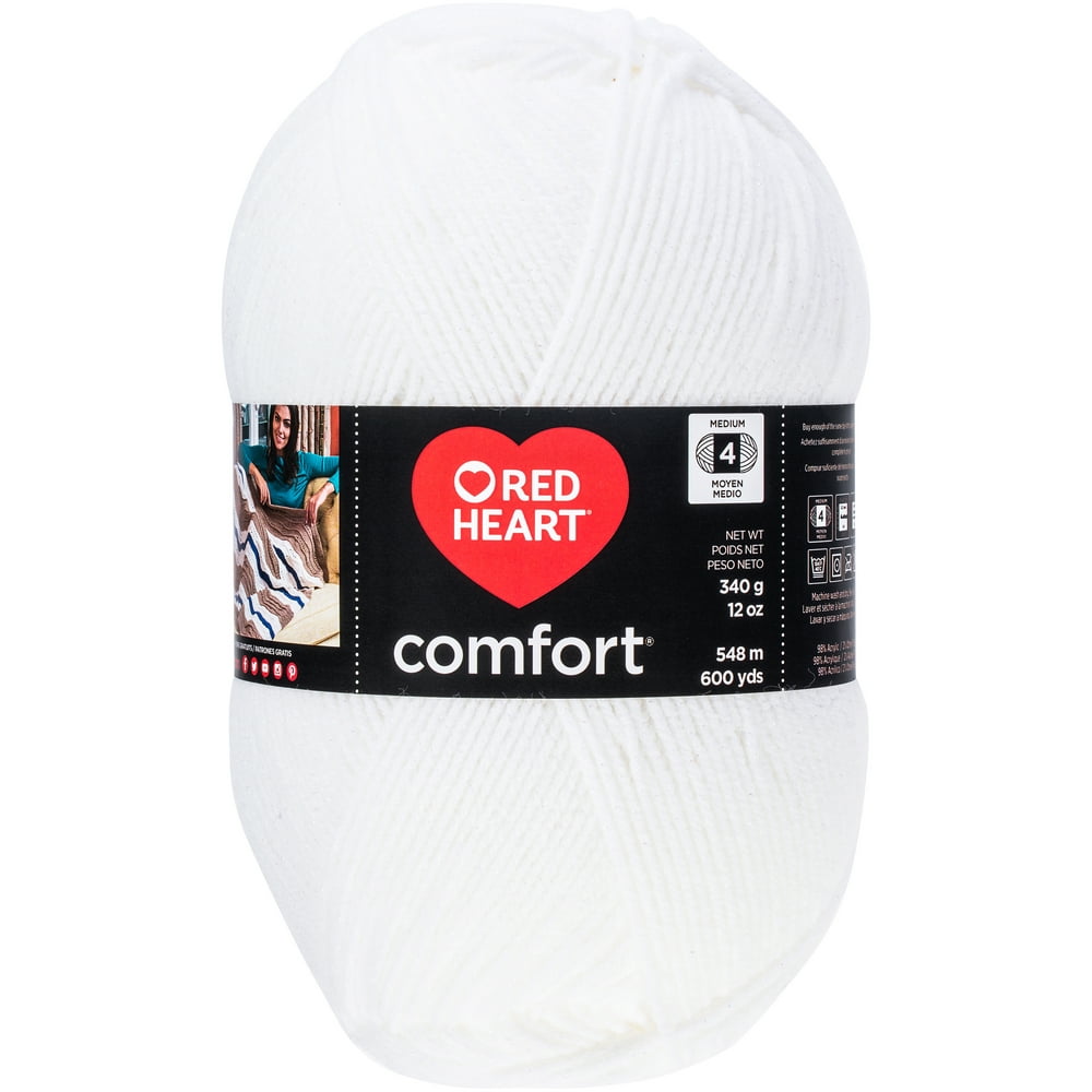 Red Heart Comfort YarnWhite & Opal Shimmer