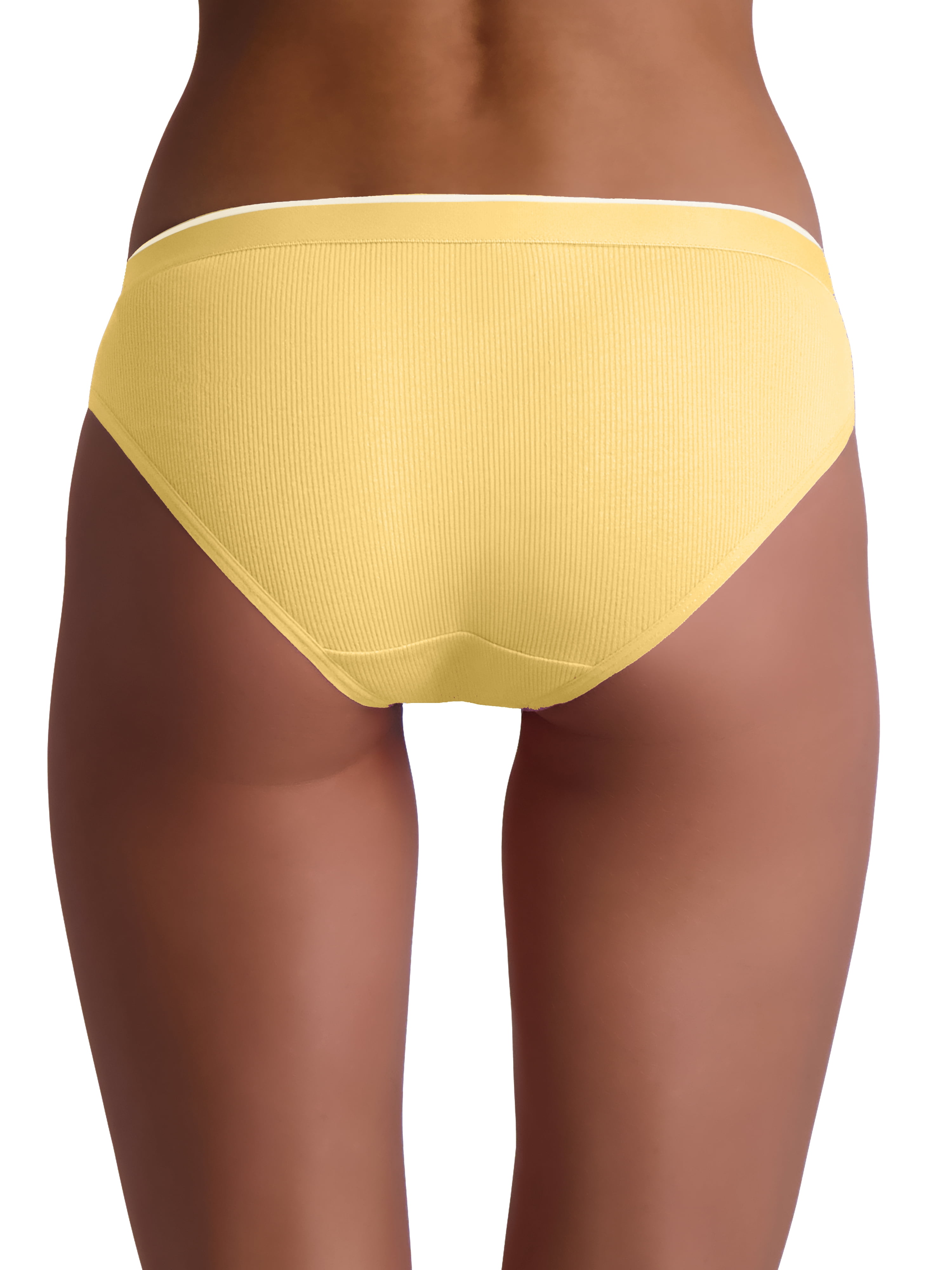 No Boundaries Stretch Ribbed Bikini Underwear, 5-Pack, Women's XS-XXXL
