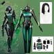 thumbnail image 2 of Disfraz de víbora venenosa para cosplay, juego de rol VALORANT, ropa ajustada con estampado 3D, fiesta de Halloween de anime, 2 of 5