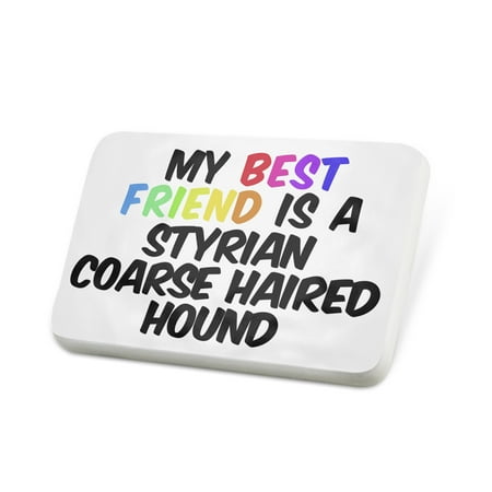 Porcelein Pin My best Friend a Styrian Coarse-haired Hound Dog from Austria Lapel Badge – (Best Women's Razor For Coarse Hair)