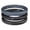Pack D: Charcoal Blue, Printed Midnight Roses, Charcoal Black, variant on Stackable Silicone Ring Enhancers for Women, Breathable Rubber Wedding Bands - Braided Design 3mm Wide 1.8mm Thick - 3-Pack