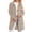 Beige, variant on Mid Length Coat With Notch Lapel Button Front Pockets Long Sleeve Winter Outerwear For Cold Weather