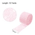 thumbnail image 2 of Unique Bargains Lace Trim 10 Yards 2 Inch Flower Elastic Lace Ribbons for Package Decoration Wedding Headbands Pink, 2 of 5