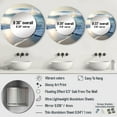 thumbnail image 4 of Designart "Scenic Photo of Beach Waves I" Coastal Waves Rund Mirror For Wall Decor - Large Blue Round Printed Mirror - Coastal Round Office Mirror - 23" x 23", 4 of 6