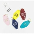 thumbnail image 6 of Socialist Snowflake Keychain in Ivory with Black Lettering feminist motel style key ring, 6 of 6