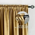 thumbnail image 2 of Gold Velvet Curtains Thermal Insulated Blackout Curtain Drapes for Bedroom Living Room Darkening 96 Inches Long Curtains Panels Rod Pocket Set of 2, 2 of 5