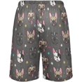 thumbnail image 3 of CROPD Colorful Pug Dog Pajama shorts Mens Lounge Sleep Shorts Straight-Fit Men Pajama Bottoms with Drawstring & Pockets, 3 of 7