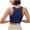 Navy, variant on KHONTS Women's Workout Crop Tops Sleeveless Yoga Running Shirts Athletic Tank Tops with Padded White S