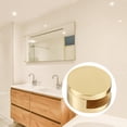 thumbnail image 2 of Glass Mirror Clips 4 Pack, Brushed Gold Copper Wall Mount Mirror Holders, Heavy Duty Mirror Brackets with Decorative Cover, Modern Round Design for Bathroom Vanity, 2 of 5