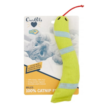 OurPets Cosmic Catnip Snake Shaped Cat Toy, Assorted Colors