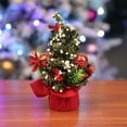 thumbnail image 5 of Beautynvta Tabletop Christmas Tree Decorations, 7.87'' Small Christmas Tree with Christmas Ball Berries Decoration, Artificial Xmas Tree Holiday Fireplace Desk Decoration, 5 of 7