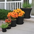 thumbnail image 3 of Bloem 16-in Terra Round Resin Planter - Black (Saucer Not Included), 3 of 7