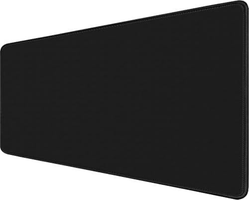 Large Gaming Mouse Pad, XXL Extended Computer Keyboard Mouse Mat with Stitched Edges, 31.5" x 15.7" Non-Slip Waterproof Rubber Base Office Big Long Mousepad for Work, Game, Office, Home, Black
