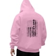 thumbnail image 5 of Men's Loose Fit Hoodie with RED FRIDAY Flag & Letter Print, Casual Pullover Sweatshirt, Military Support Design for Veterans Day, Christmas, Outdoor Wear,Pink,6XL, 5 of 6
