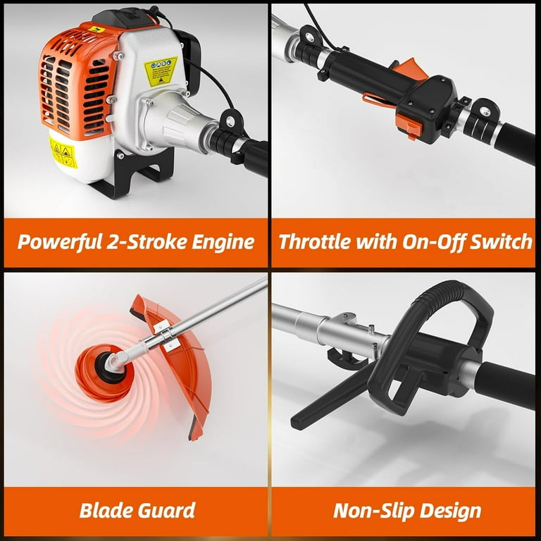 36cc 2-Stroke Weed Eater Gas Powered,3 in 1 Gas Brush Cutter,Gas String Trimmer and Gas Weed Wacker Trimmer for Weeds and Grass