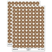 Dreidel Dreidl Jewish Hanukkah 200+ Round Stickers - Brown - Matte Finish - 0.50" Size