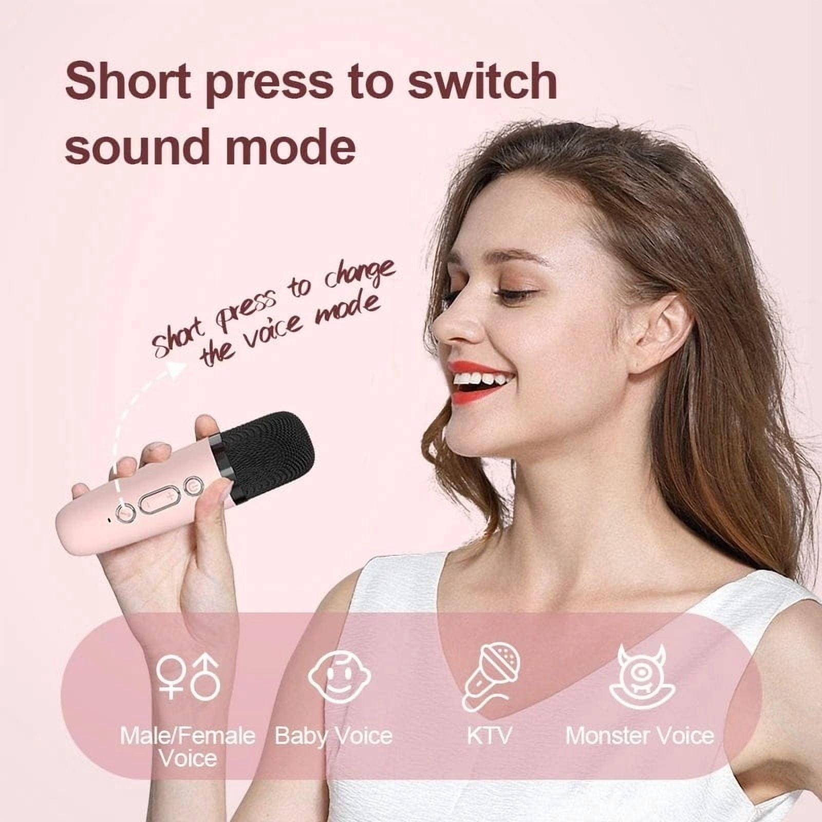 Mini Machine for Kids and Adults Portable Speaker with Wireless Microphone ,True Acoustic Power Amplifier