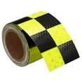 thumbnail image 1 of Cinta Reflectante, Adhesivo Impermeable de Alta Visibilidad, Cinta de Advertencia de Seguridad Reflectora para Camiones y Autos Fluorescente Amarillo/Negro, 1 of 6