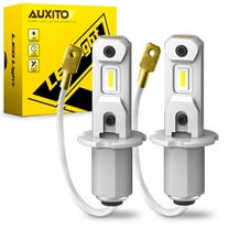AUXITO H3 LED Fog Light Bulbs 6500K White, 300% Brighter, H3ll LED Bulb Headlight for Fog Lamp, DRL, High/Low Beam, Pack of 2