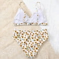 thumbnail image 5 of Toddler Swimsuit Girl Girl's Soft Protective Two Piece Beach Swimsuits with Sun Girls Bathing Suit Yellow 12-14 Years, 5 of 8